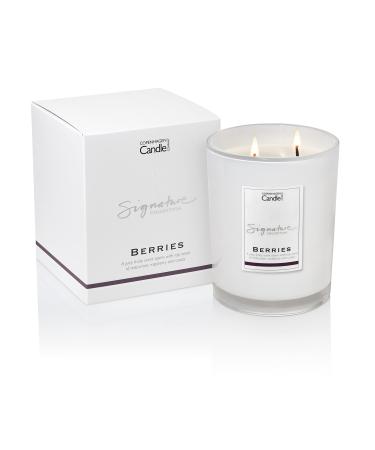 Luxury Scented Candles Gifts for Women | Natural Wax Blend | 65 Hours Burn time | Hotel Collection | The Copenhagen Company - Berries (21oz) 21oz Berries 21oz