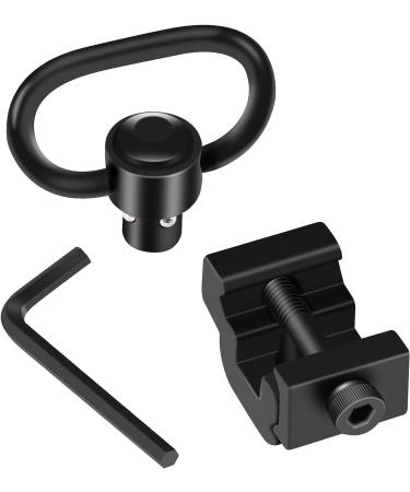 LONSEL 360 Rotation Picatinny Sling Swivel Mounts 2 Pack - Black | 1.25 Push Button QD | 2 Point & Traditional Sling Rail Mount - Buy Online on SooperMarket.com
