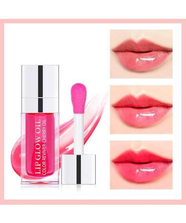 2 PCS Hydrating Lip Oil - Plumping & Long Lasting Tinted Gloss for Dry Lips (015CHERRY) - Buy Online on SooperMarket.com