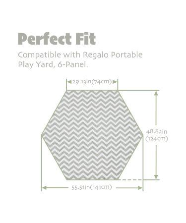 Minnebaby Hexagon Playpen Mat - Compatible with hiccapop & Regalo Playards | Non-Slip & Portable Pad for Comfortable Playtime - Buy Online on SooperMarket.com