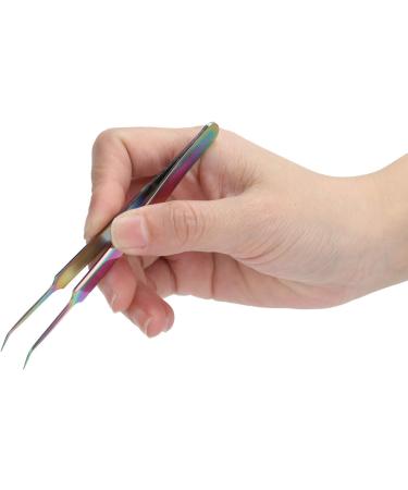4-Piece Stainless Steel Nail Art Tool Set - Curved & Straight Tweezers Nail Scissors Rhinestone Picker for Eyelash Extensions - Buy Online on SooperMarket.com