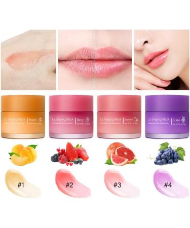 Ofanyia Lip Sleeping Mask Reduce Lip Wrinkle Line Day and Night Repair Lip Balm for Dry Chapped Cracked Dry Lips Moisturizing & Hydrating Lip Mask for Women Men (Berry) - Buy Online on SooperMarket.com