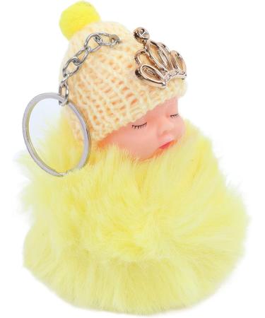 Buy mlida Sleeping Baby Pendant Keychain - Cute Fluffy Fur Doll Luggage Tag | International Shipping Available - Buy Online on SooperMarket.com