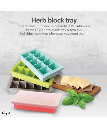 LVO Herb Block Tray with Lid - Silicone Freezer Herb Saver for Infusions - BPA Free, Red - Buy Online on SooperMarket.com