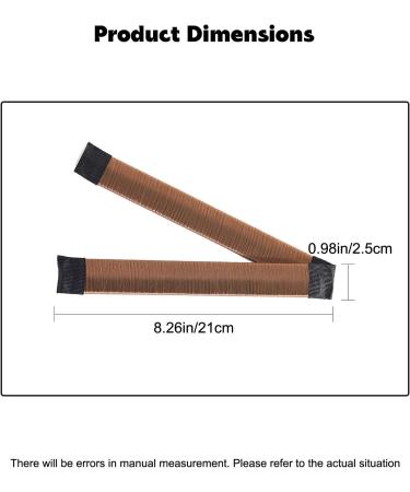 2Pcs Hair Bun Maker Set - French Twist Bun Shaper Accessories for Women & Girls - Lightweight & Portable - Red Brown - Buy Online on SooperMarket.com
