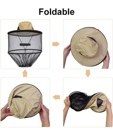Sun Hat with Hidden Mesh Mask for Mosquito Protection - Cream | 1 Pack - Buy Online on SooperMarket.com