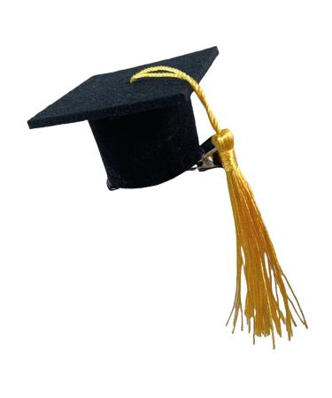 Geteawily Graduation Hat Insert - 3D Doctoral Hat 3D Graduation Hat Hairpins Dress up Photo Decoration Supplies for Graduation Yellow