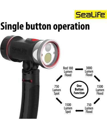 SeaLife Sea Dragon 3000SF Pro Dual Beam Underwater Scuba Light Kit (SL679) - Compact COB LED Photo-Video Lighting for Diving - Grip & Tray Included - Buy Online on SooperMarket.com