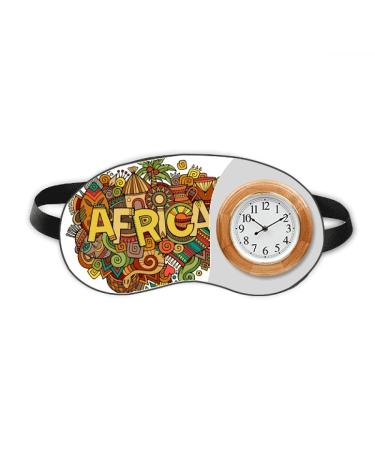African Aboriginal Art Pattern Tribal Sleep Eye Head Clock Travel Shade Cover