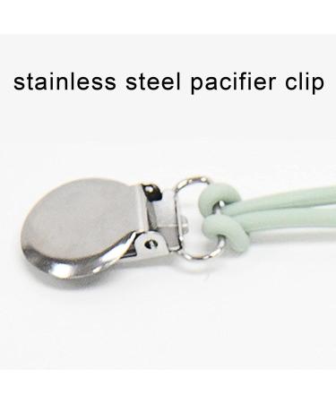 Baok Baby Schnullerhalter - 4 Anti-Tie-Off Steel Pacifier Chains | Silicone Pacifier Holders for Babies & Parents - Buy Online on SooperMarket.com