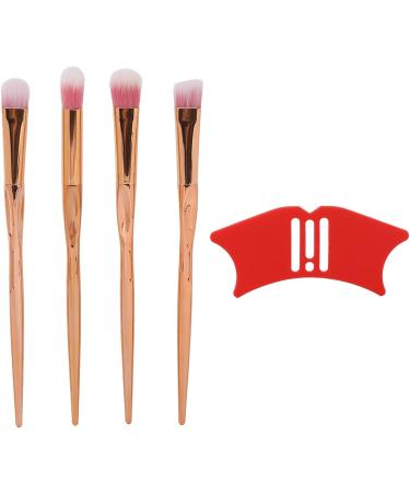 Drawing Aid Nose Shadow Stencil Silicone Mascara with 4pcs Makeup Brush for Eye Makeup Portable Size Non Slip Design - Buy Online on SooperMarket.com