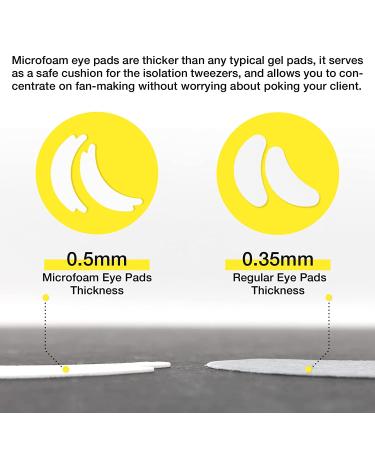 LASHVIEW 100 Pairs Under Eye Pads Kit for Lash Extensions - Microfoam, Lint Free, Hypoallergenic & Waterproof - Stick Well, Fit Most Eye Shapes - Professional Eyelash Extension Supplies - Buy Online on SooperMarket.com