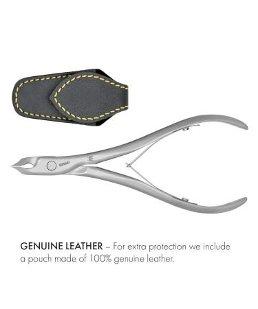 Here are a few options for the Meta Title:1. GERMANIKURE Tower Point Cuticle Trimmer - Half Jaw Nipper - Made in Germany - FINOX Stainless Steel - Manicure Tool2. GERMANIKURE Cuticle Trimmer - Half Jaw Nipper - Ethically Made in Germany - FINOX Stainless  - Buy Online on SooperMarket.com