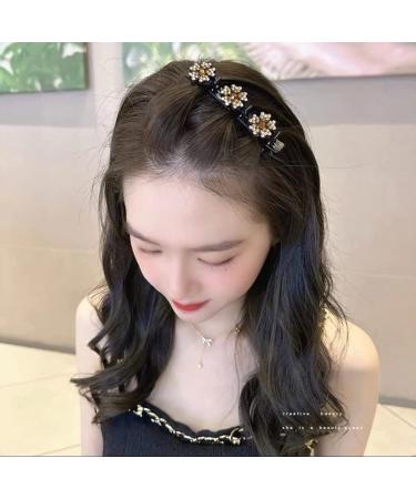 8PCS Sparkling Crystal Stone Braided Hair Clips Set for Women - Rhinestones Hairpin Duckbill Clip with Small Clips - Ideal Hair Accessories for Girls and Women - Buy Online on SooperMarket.com