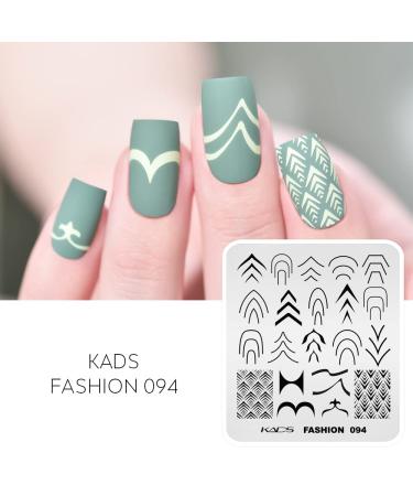 KADS Nail Stamping Plate Set - French Summer Flower Flamingo Rose Design with Stamper and Scraper - Buy Online on SooperMarket.com