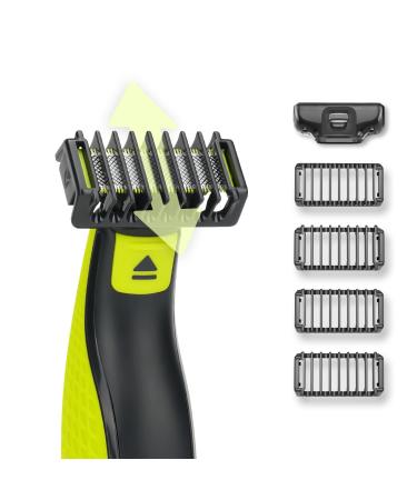 YINKE Double-Sided Attachments for Philips One Blade & OneBlade Pro QP2724 QP2520 QP2530 QP2620 QP2630 Trimmer 4 Combs of 1 2 3 and 5 mm Maintain Your Perfect Stubble Length 4Pcs