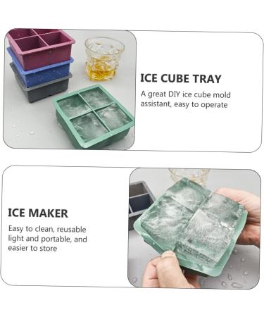 MAGICLULU 2pcs Silicone Ice Tray Mini Refrigerator Silicone Tray Cake Ice Making Mold Chocolate Candies Whisky 11.4X11.4CM Green - Buy Online on SooperMarket.com