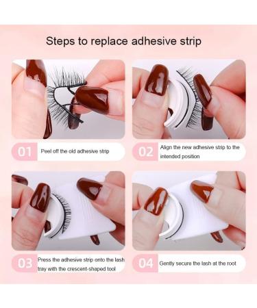 Reusable Self-Adhesive Eyelashes Wispy Fake Eyelashes Natural Look Fluffy Curling Long Eyelashes No Glue/Eyeliner/Magnet Needed Waterproof and Easy to Put on - Buy Online on SooperMarket.com