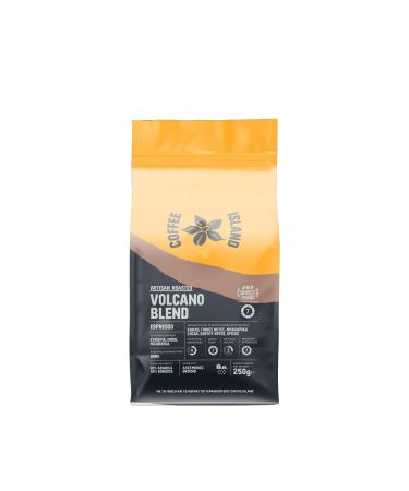 Coffee Island Espresso Volcano Blend with Dark Roasting Prepacked (Ground) 250g