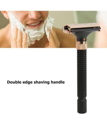 Double Edge Metal Safety Razor Handle - Reusable Grip Manual Shaver for Men & Women - Durable & Stylish Black - Buy Online on SooperMarket.com