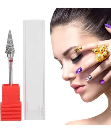 Electric Tungsten Steel Drill Bits for Nails - Red Manicure Pedicure Grinding Head - Buy Online on SooperMarket.com