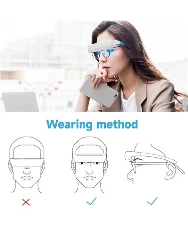 Light Therapy Glasses Wearable UV-Free Blue White LED Light Therapy Happy Lamp Goggles Natural Relief for Good Sleep Boost Energy and Jet Lag - Buy Online on SooperMarket.com