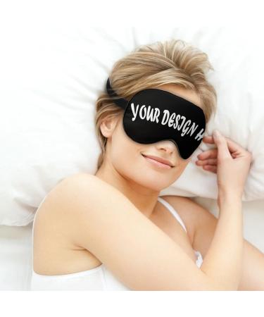 Personalized Custom Blindfold with Name, Photo, or Logo - Funny Sleep Mask for Nighttime Sleeping - Ideal for Home, Office - Black (1 Count) - Buy Online on SooperMarket.com