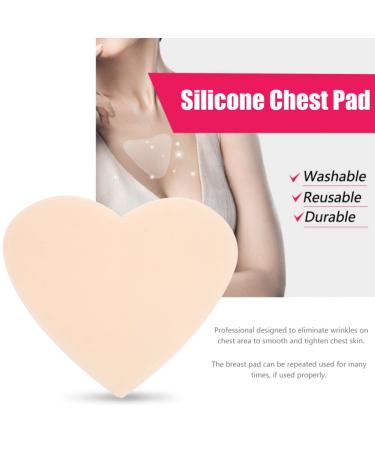 Silicone D collet Pad - Anti-Wrinkle & Lifting Transparent Self-Adhesive Chest Pad | Washable & Reusable (Heart Shape) - International Shipping Available - Buy Online on SooperMarket.com