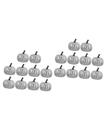 Alipis 20 Pcs Foam Pumpkin Halloween Party Decor Realistic Vegetables Decorative Foam Vegetables Pumpkin Decoration Mini Artificial Pumpkins Faux Pumpkin Craft Powder Silverx2pcs 5CMx2pcs