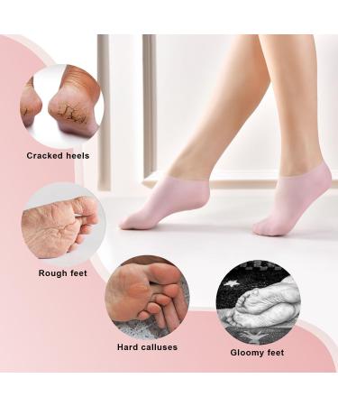 Exin Dehcen Silicone Moisturizing Socks for Women - 3 Pairs Anti-Slip Spa-Gel Foot Care for Dry Cracked Feet - Buy Online on SooperMarket.com