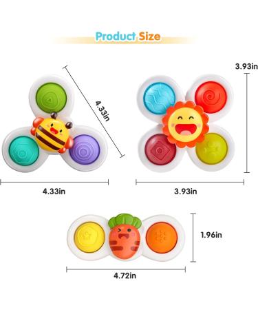 AIUOKYA Suction Cup Spinner Toys Simple Dimple Suction Toy with Silicone Bubbles Kids for Bath and Window Baby Toys for 1+ Years Old Pop - Buy Online on SooperMarket.com