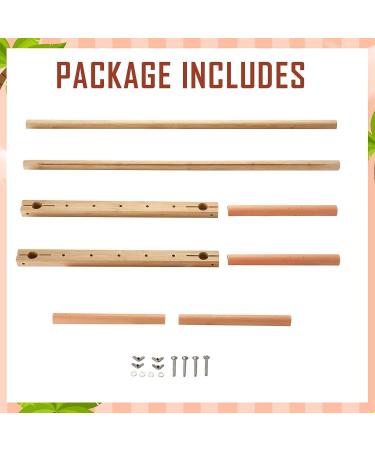 Adjustable Bamboo & Beech Wood Cross Stitch Frame Set - 2 Pcs | Tapestry & Embroidery Frames for Quilting & Needlepoint | Sewing Projects Craft Holder - 21.5 x 12 & 26 x 17.7 - Buy Online on SooperMarket.com