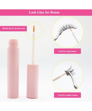 Daoder Fluffy Cat Eye False Eyelashes Set - 10 Pairs Wispy Long Dramatic Volume Lashes with Glue & Tweezers - 18mm Soft & Light Fake Eyelashes (Fluffy Lashes 09) - Buy Online on SooperMarket.com