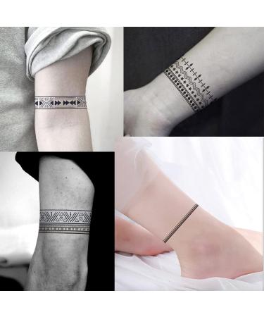 Everjoy Waterproof Temporary Tattoo Stickers - 10+ Black Boho Tribal Designs for Arm, Wrist, Leg Circle - Buy Online on SooperMarket.com