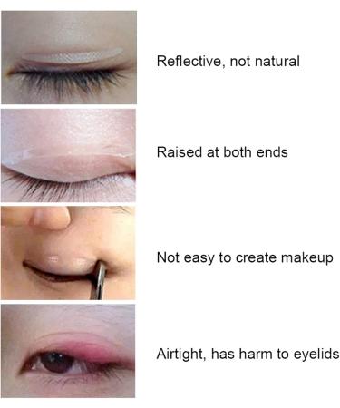 Transparent Recessive Double Eyelid Tape Adhesive Eyelid Sticker Makeup Tool Immediate Eye Lift Without Surgery Perfect for Uneven Mono Eyelids Slim 400pcs - Buy Online on SooperMarket.com