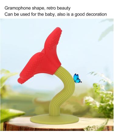Plplaaoo Baby Teething Ring - Washable Food-Safe Silicone Ideal Gift for Toddlers Boiled Water Safe Rose Red - Buy Online on SooperMarket.com