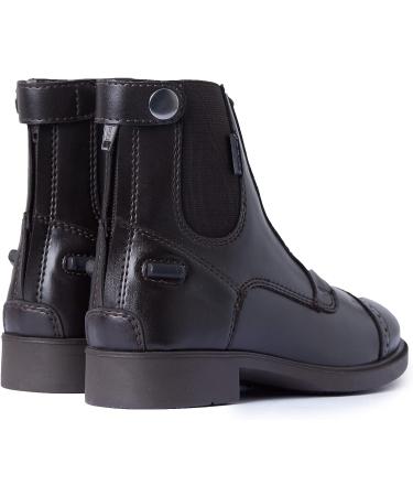 Horze Kilkenny Kids' Unisex Equestrian Synthetic Leather Zip-Up Paddock Boots - Brown 12.5 - Buy Online on SooperMarket.com