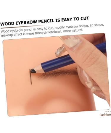 Mikinona 1 Set Wood Brow Pencil Dark Brown Tattoos Positioning Pen Blue Eyebrow Pencil - Buy Online on SooperMarket.com