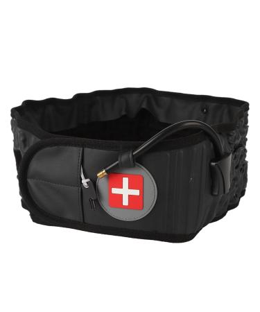 Hzyyier Lumbal Traction belt size adjustable all -round wrapped inflatable lower back support for home use for men black