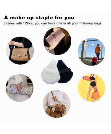 12Pcs Velvety Triangle Powder Puff Set for Flawless Makeup Application - Buy Online on SooperMarket.com