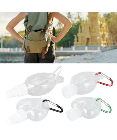 Portable Travel Bottles Set - 50ml Leakproof Keychain Bottles for Soap Shampoo & Conditioner - Refillable Transparent Plastic - Buy Online on SooperMarket.com