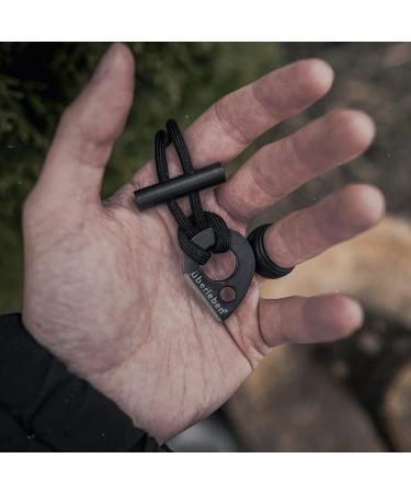berleben Leicht Fire Starter Necklace Ferro Rod - 5/16 Thick Fire Steel - 12,000+ Strikes - Survival Igniter with Paracord Lanyard - Buy Online on SooperMarket.com