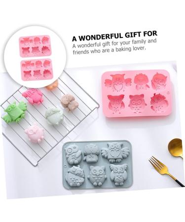 MAGICLULU 10 Pcs Baking Cake Mold Chocolate Mold Candy Chocolate Owl Soap Molds Silicone Mold Silicone Soap Animal Cookie Silicone Baking Mold Owl Candy Molds to Bake Silica Gel Tool 19.9x13.8cmx5pcs Pinkx5pcs - Buy Online on SooperMarket.com