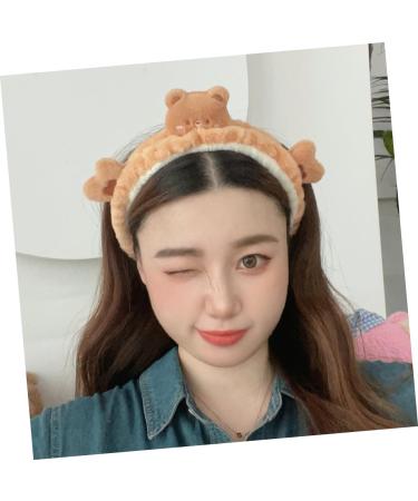 PLAFOPE Bear Face Wash Headband Make up Headbands Bear Headband Spa Hair Band Facial Headbands Spa Headbands Headband for Washing Face Skincare Headbands Makeup Headband - Buy Online on SooperMarket.com
