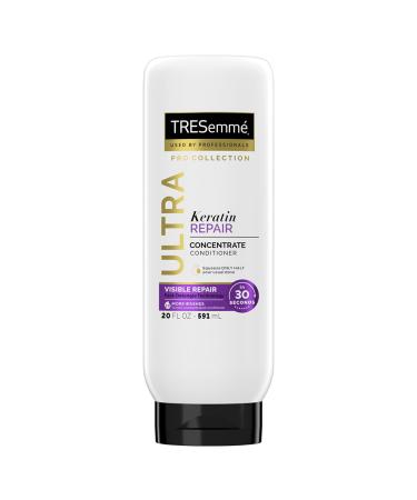TRESemmé Ultra Keratin Repair Concentrate Conditioner for Damaged Hair, Visible Repair in 30 Seconds, Fast-Detangle Technology and 2X More Washes 20 oz Concentrate Conditioner 20 Ounce