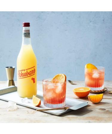 Cawston Press Sparkling Rhubarb Drink - 6x750ml Glass Bottles | No Sugar/Sweeteners/Artificial Colours/Preservatives - Buy Online on SooperMarket.com