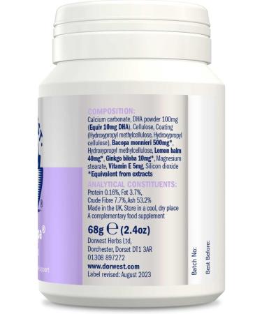 Dorwest Herbs BrainCopa Tablets for Dogs and Cats 100 Tablets - Promotes Brain Health and Mental Agility in Older Pets - Buy Online on SooperMarket.com