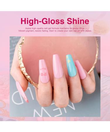 AUBSS Pastel Gel Nail Polish Set - 6 Summer Colors - Soak Off LED Kit for Women - Buy Online on SooperMarket.com