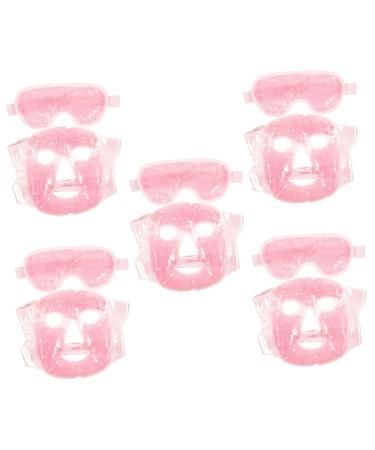 Sosoport 5 Sets Beauty Ice Cold Compress Gel for Cooling for Cooling Eye Hot Compress Fight Wrinkles for Skin Facial Pink Big