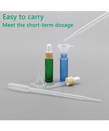 Rowiz 10PCS 10ml Matt Color Glass Dropper Bottles Perfume Aromatherapy Cosmetic Container Essential Oils Sample Bottles with Pure Dropper Sample Tubes&Wood Color Screw Cap 5 Colors - Buy Online on SooperMarket.com
